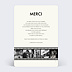 Carte remerciement mariage Bande Cinéma Verso
