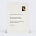 Carte remerciement mariage Douceur Chiné Portrait Verso