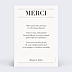 Carte remerciement mariage Magazine Verso