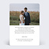 Carte remerciement mariage Mariage chiffré Verso