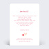 Carte remerciement mariage Mille mercis Verso