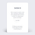 Carte remerciement mariage Passeport Verso