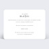 Carte remerciement mariage Typographie Bohème Verso