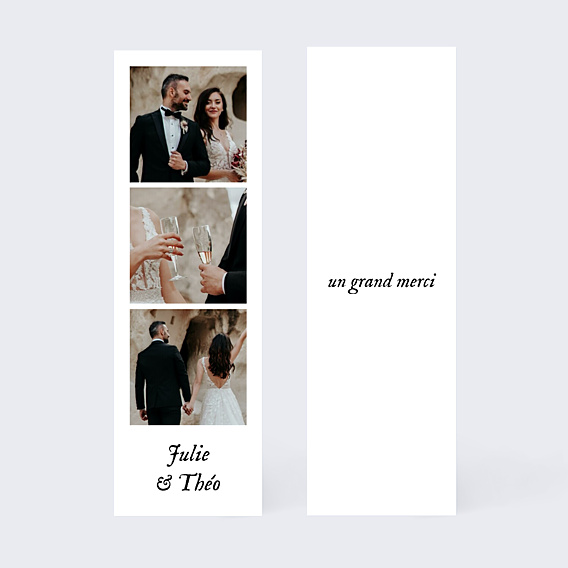 Remerciements mariage Multiphoto Etiquette Paysage