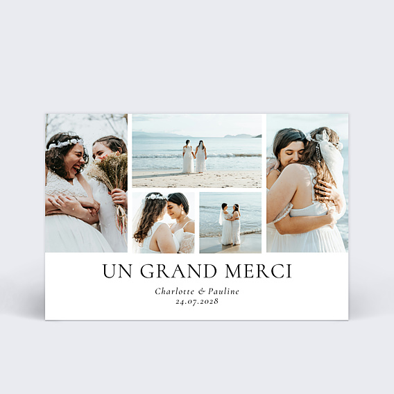 Remerciements mariage Multi Intemporel