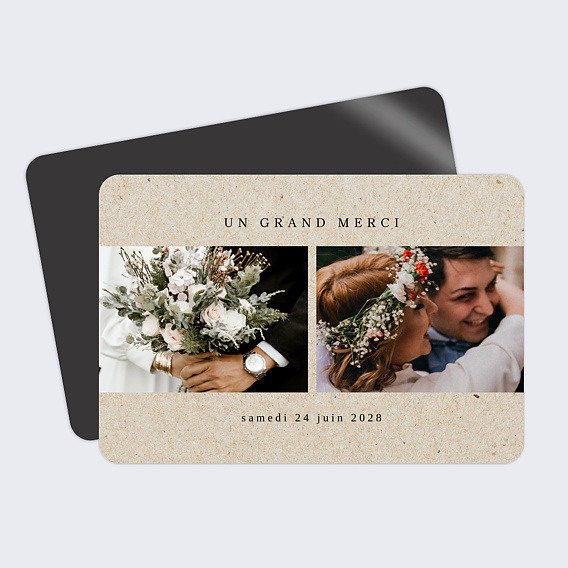 Carte remerciement mariage Bouquet Parfumé