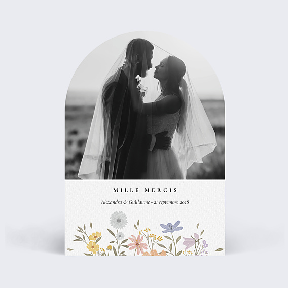 Remerciements mariage Idylle Bucolique