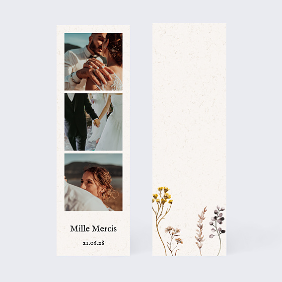 Remerciements mariage Bouquet Sauvage