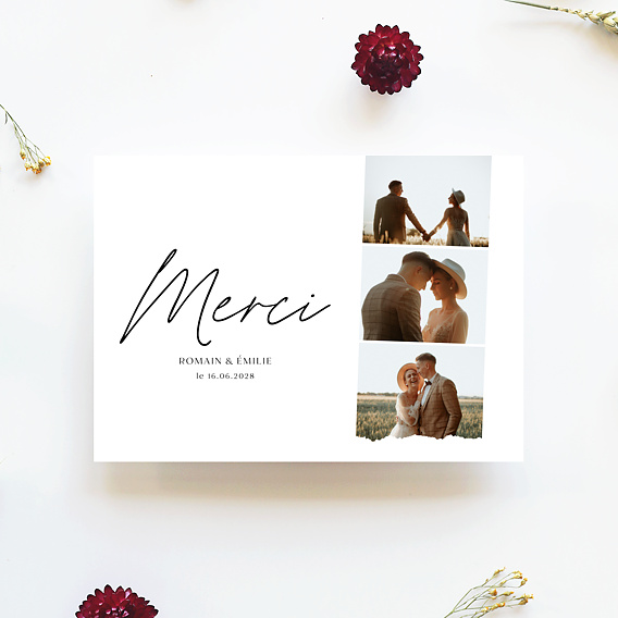 Carte remerciement mariage Photobooth Après 4
