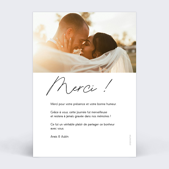 Remerciements mariage Beau Pêle-mêle