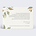 Remerciements mariage Feuilles de Jade avec Photo