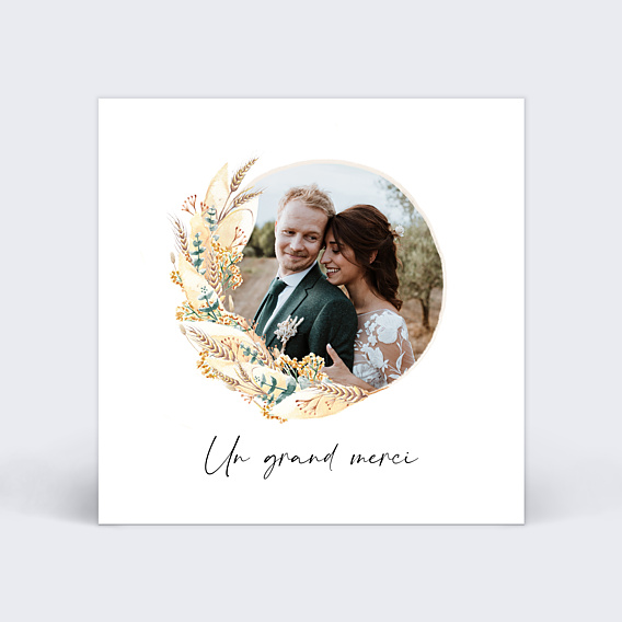 Remerciements mariage Bohemia