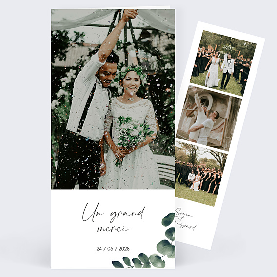 Remerciements mariage Branche d’Eucalyptus