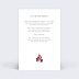 Carte remerciement mariage Romantic Peonies Verso