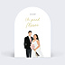 Remerciements mariage Portrait minimaliste ajusté
