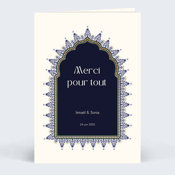 Remerciements mariage Rêve Oriental