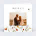 Carte remerciement mariage Fleurs des champs avec graines Recto