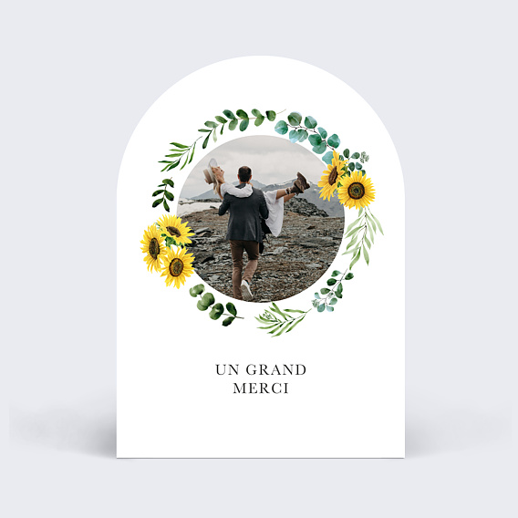 Remerciements mariage Tournesol