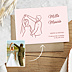 Remerciements mariage Portrait dessiné au trait