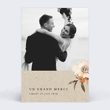 Remerciements Mariage Bouquet Parfum Kraft
