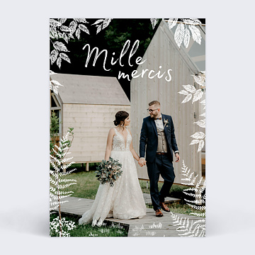 Remerciements Mariage Dcor Vgtal