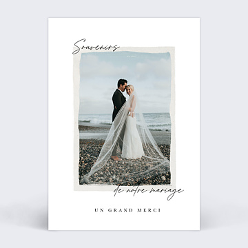 Remerciements Mariage Effet Photo Vintage