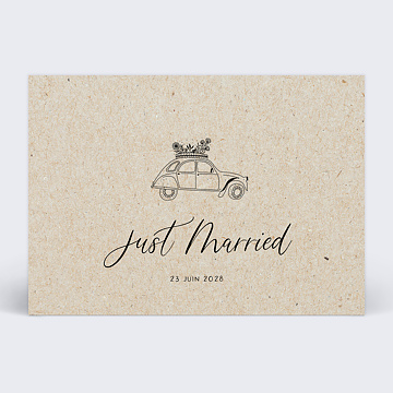 Remerciements Mariage Voyage Vintage