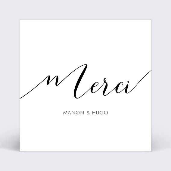 Carte remerciement mariage Stylo Plume