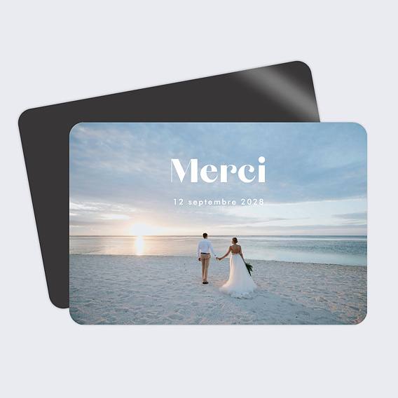 Carte remerciement mariage Pleine Page