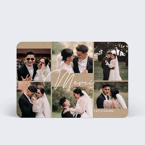 Remerciements mariage Amour débordant