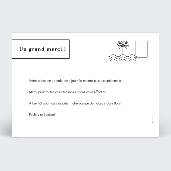 Remerciements mariage Bandeau Graphique