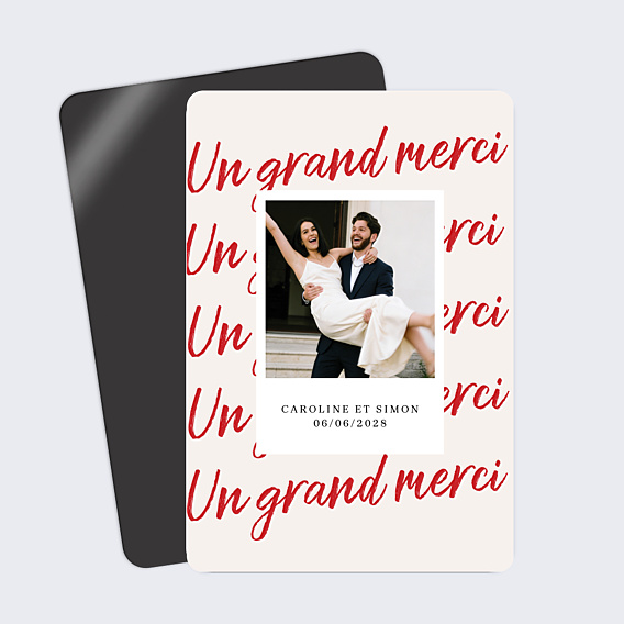 Remerciements mariage Red Notes
