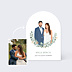 Remerciements mariage Portrait minimaliste avec couronne eucalyptus