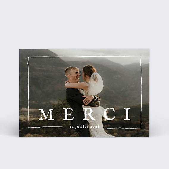 Remerciements mariage Joli Cadre