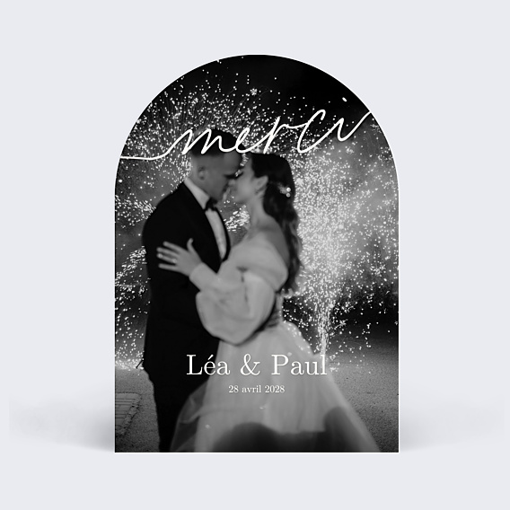 Remerciements mariage Ligne Blanche