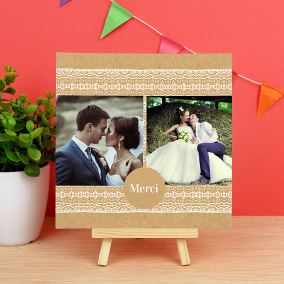 Remerciements mariage Fleurs des Champs