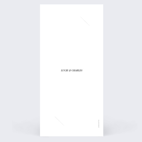 Carte remerciement mariage Date inoubliable Verso