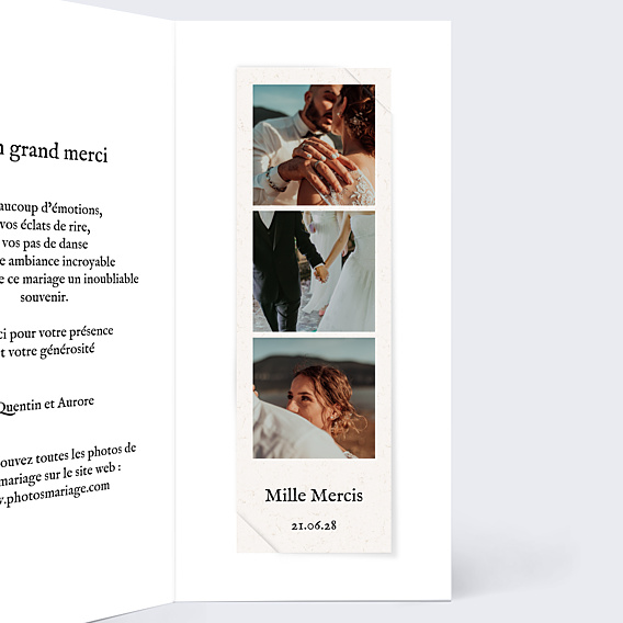 Remerciements mariage Bouquet Sauvage