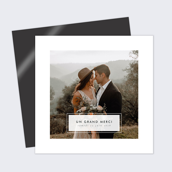 Carte remerciement mariage Éditorial