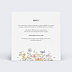 Carte remerciement mariage Étiquette Printanière Verso