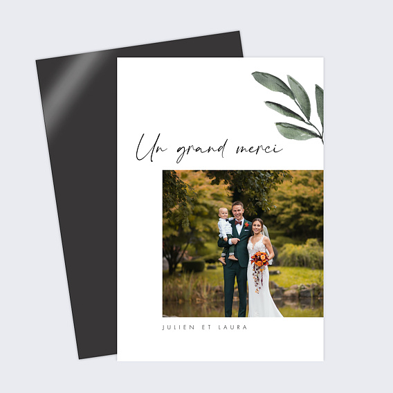 Carte remerciement mariage Famille mariage