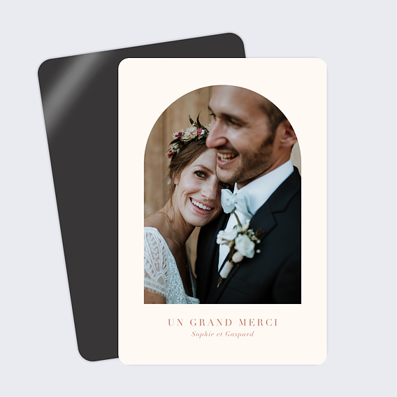 Carte remerciement mariage Botanica