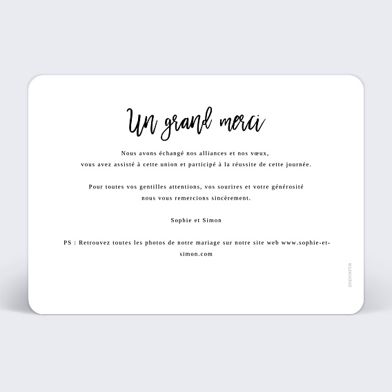 Remerciements mariage Multiphoto Chic