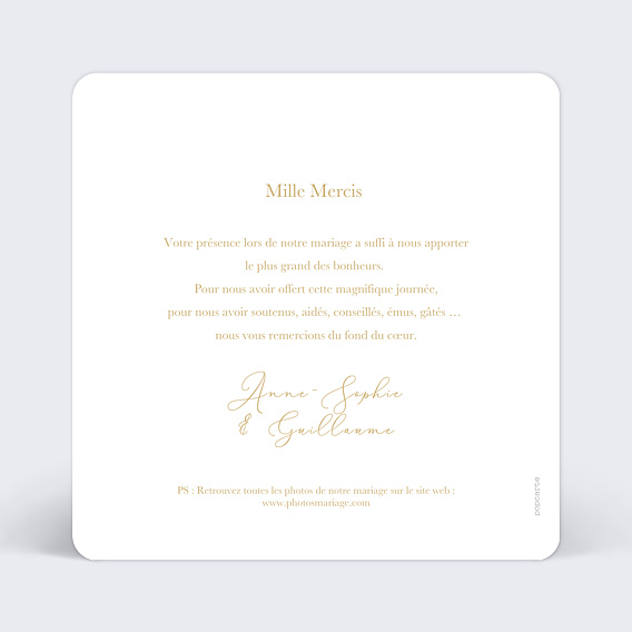 Remerciements mariage Joli Oui