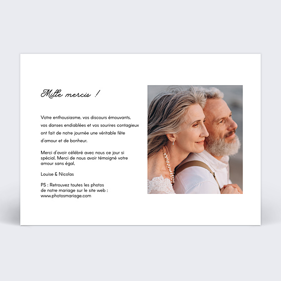 Remerciements mariage Horizon