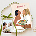 Carte remerciement mariage Portrait en illustration minimaliste