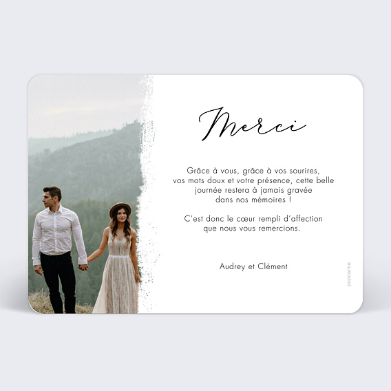 Remerciements mariage Effet Photo Paysage