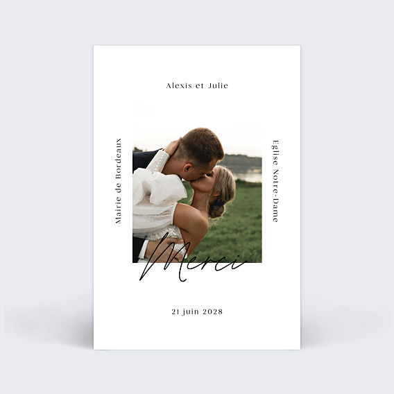 Remerciements mariage Certificat Graphique