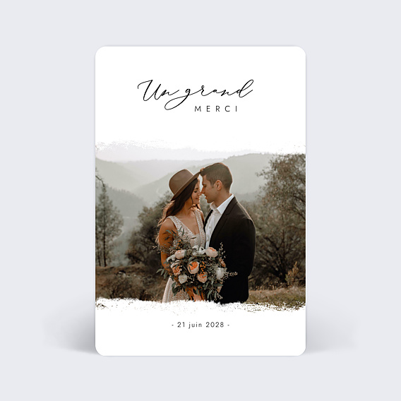 Remerciements mariage Effet Photo