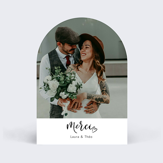 Remerciements mariage Harmonie Simple